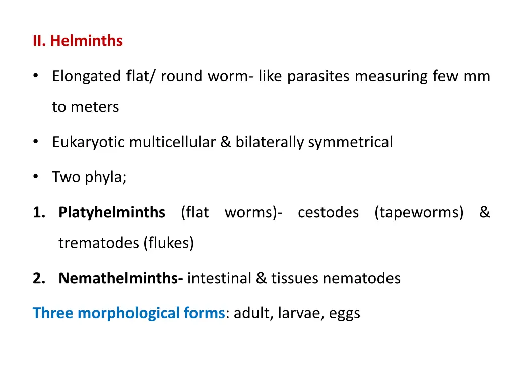 ii helminths