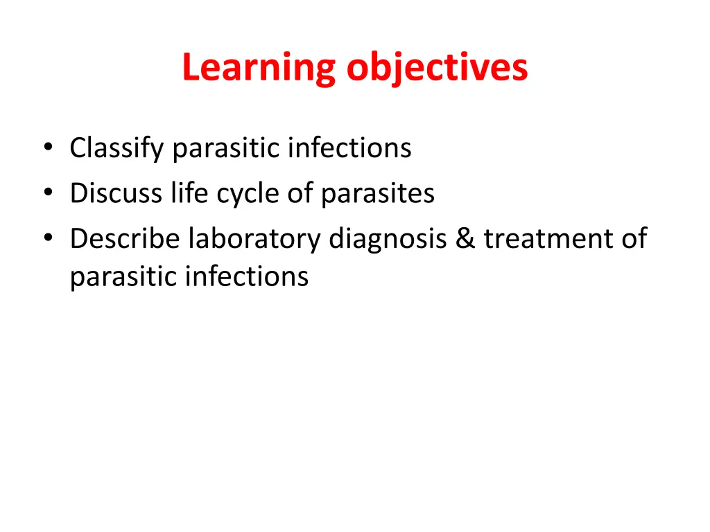 learning objectives
