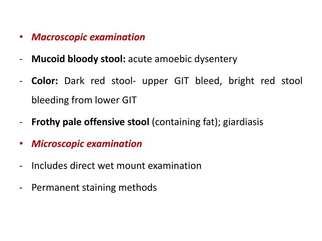 macroscopic examination