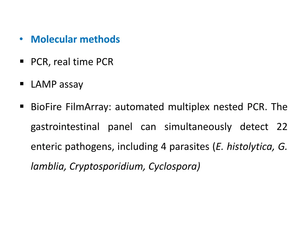 molecular methods