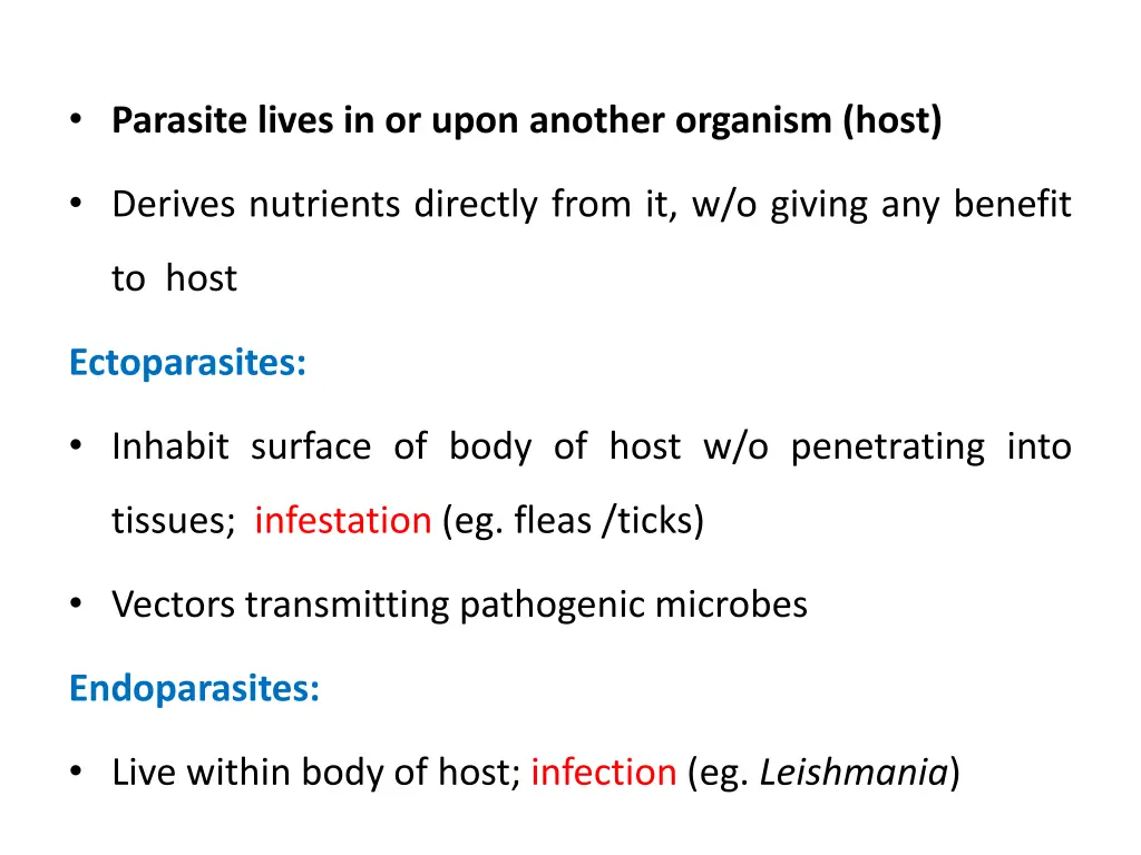 parasite lives in or upon another organism host