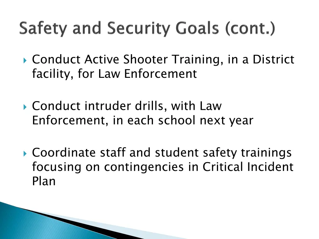conduct active shooter training in a district