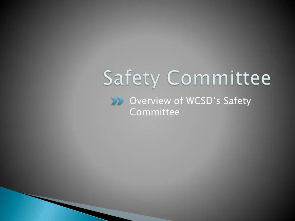 overview of wcsd s safety committee