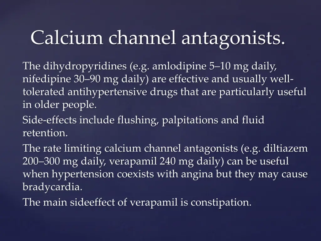 calcium channel antagonists