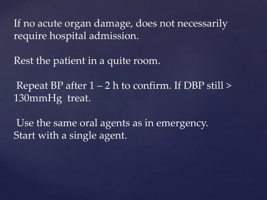 if no acute organ damage does not necessarily