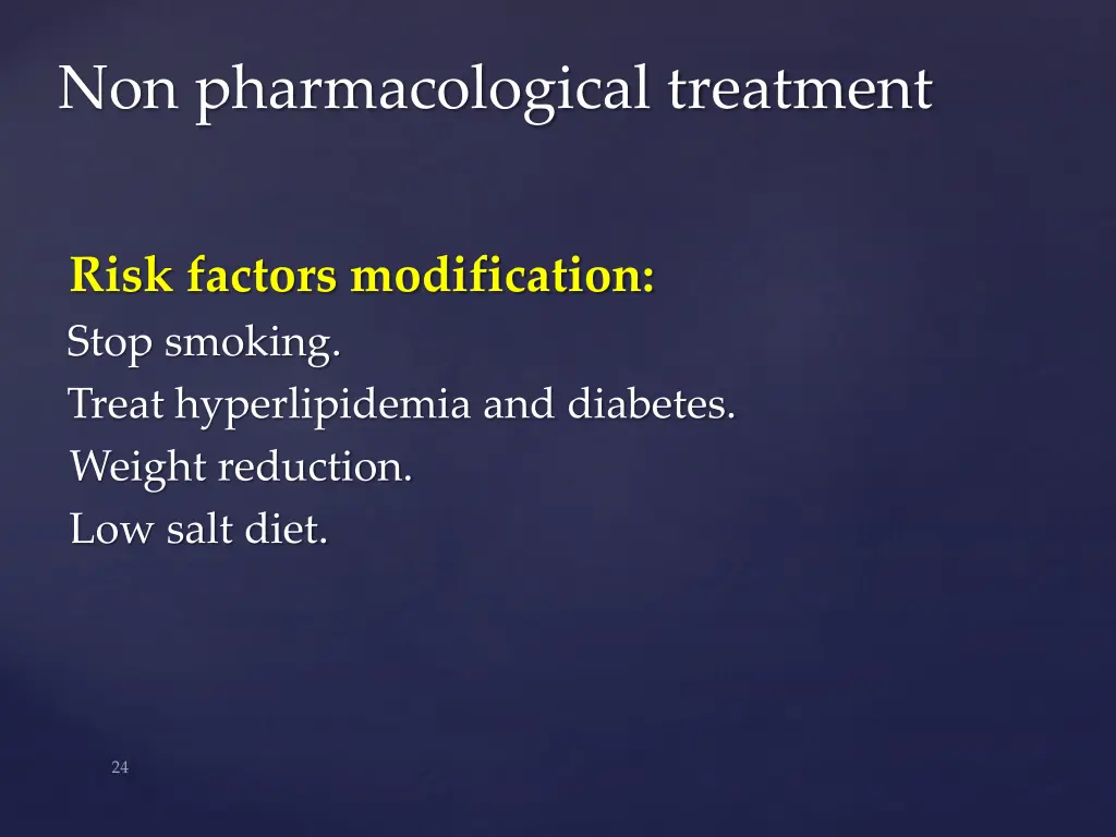 non pharmacological treatment