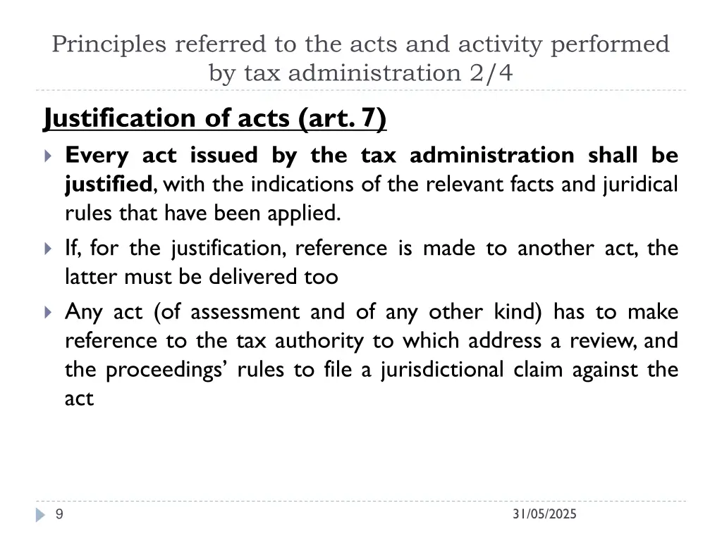 principles referred to the acts and activity 1
