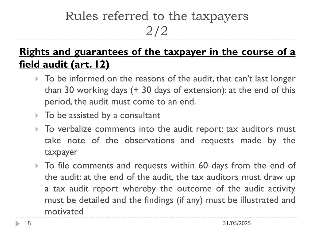 rules referred to the taxpayers 2 2