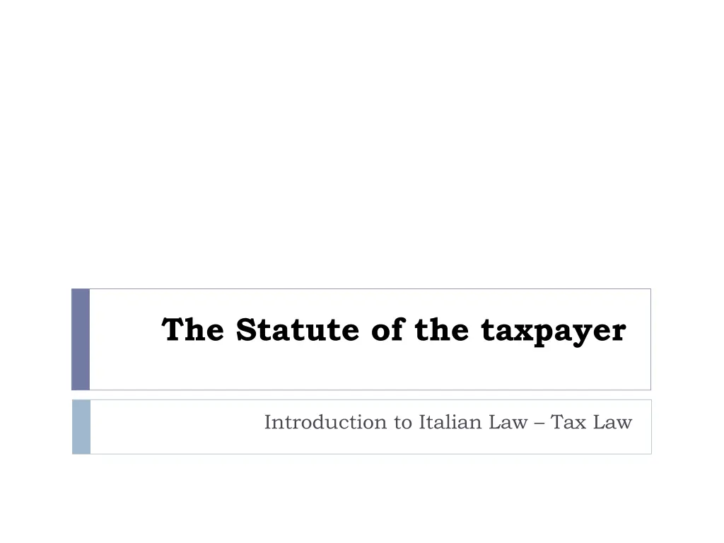 the statute of the taxpayer