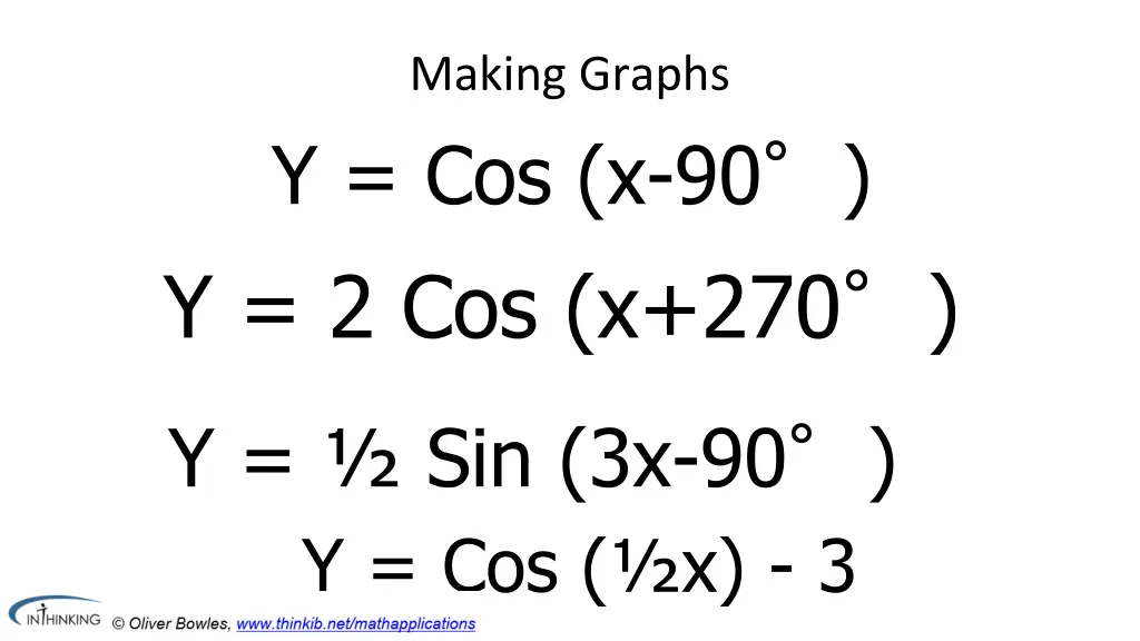 making graphs y cos x 90 y 2 cos x 270