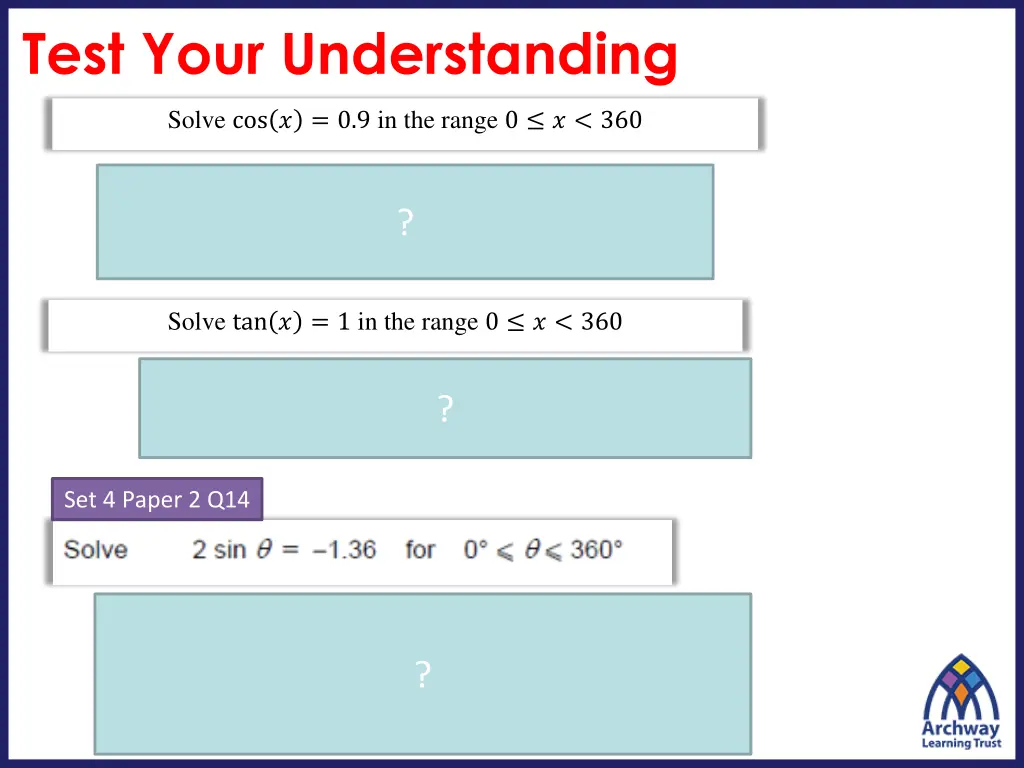 test your understanding