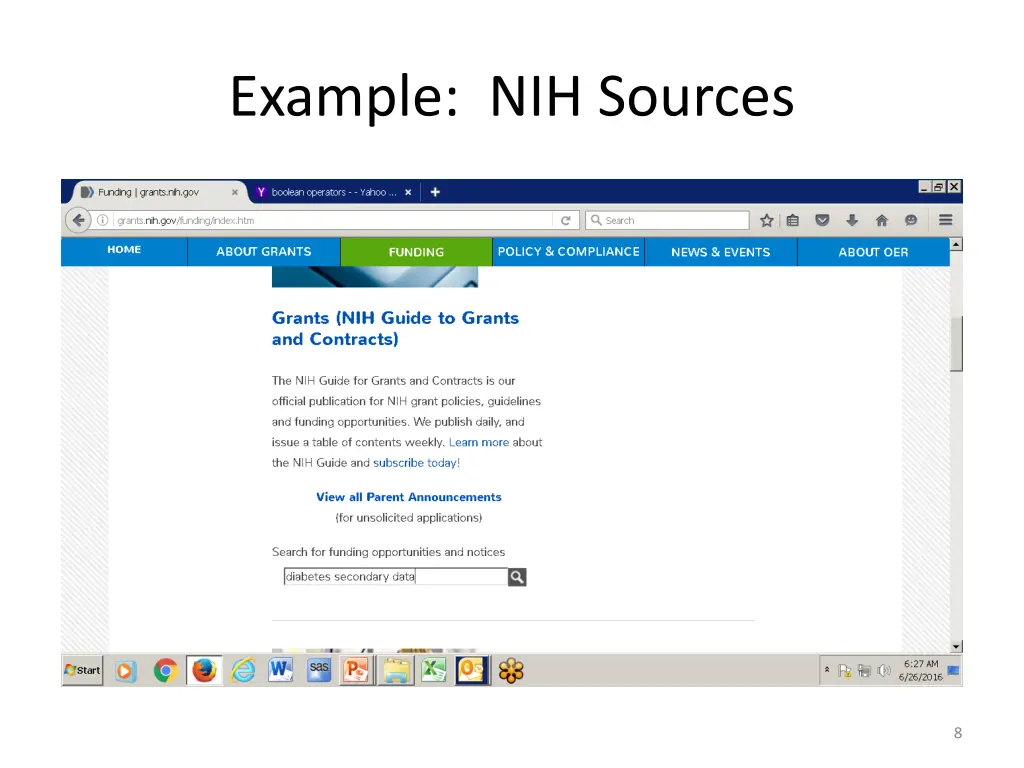 example nih sources
