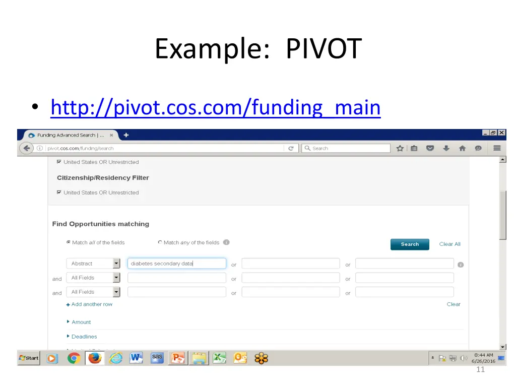example pivot