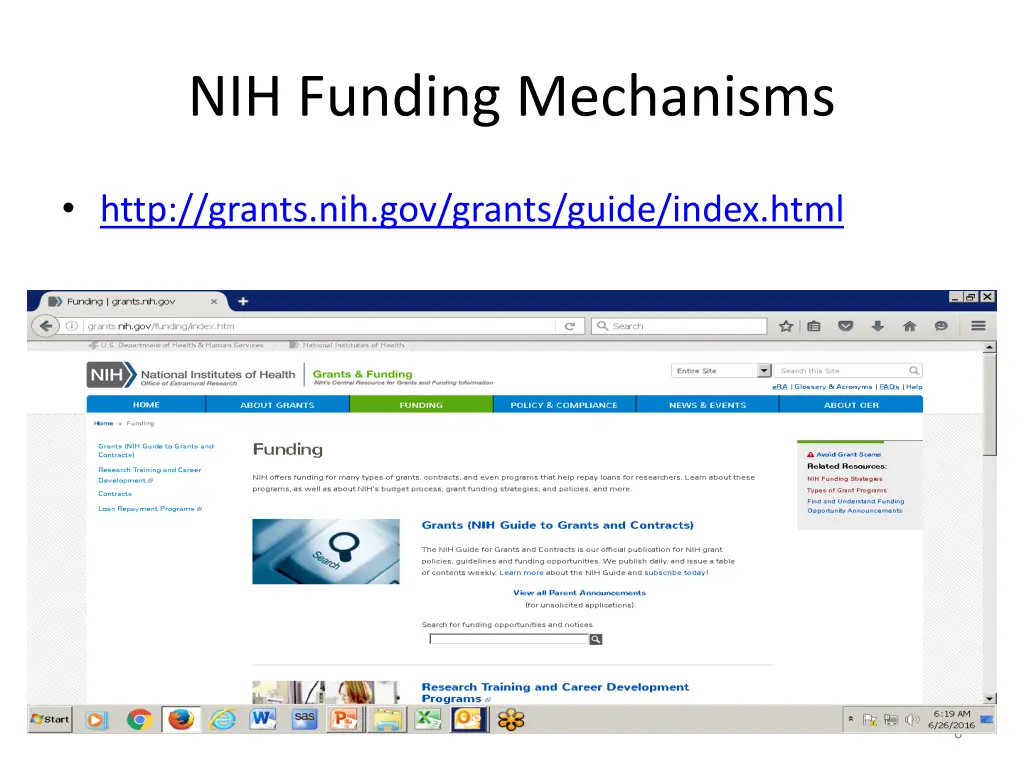 nih funding mechanisms