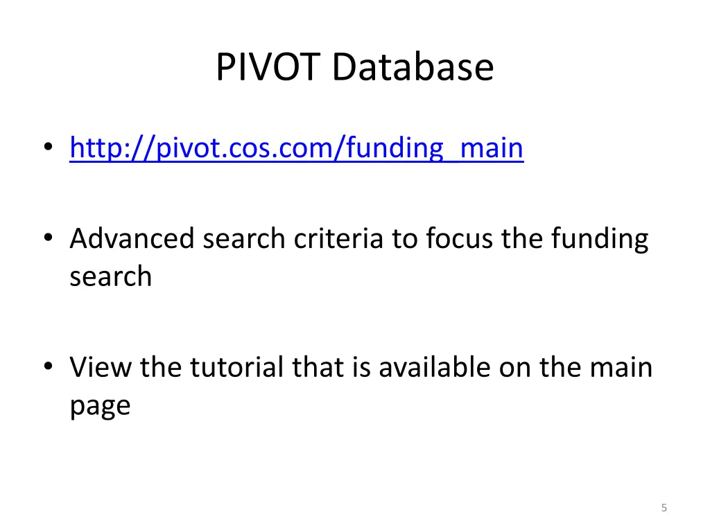 pivot database