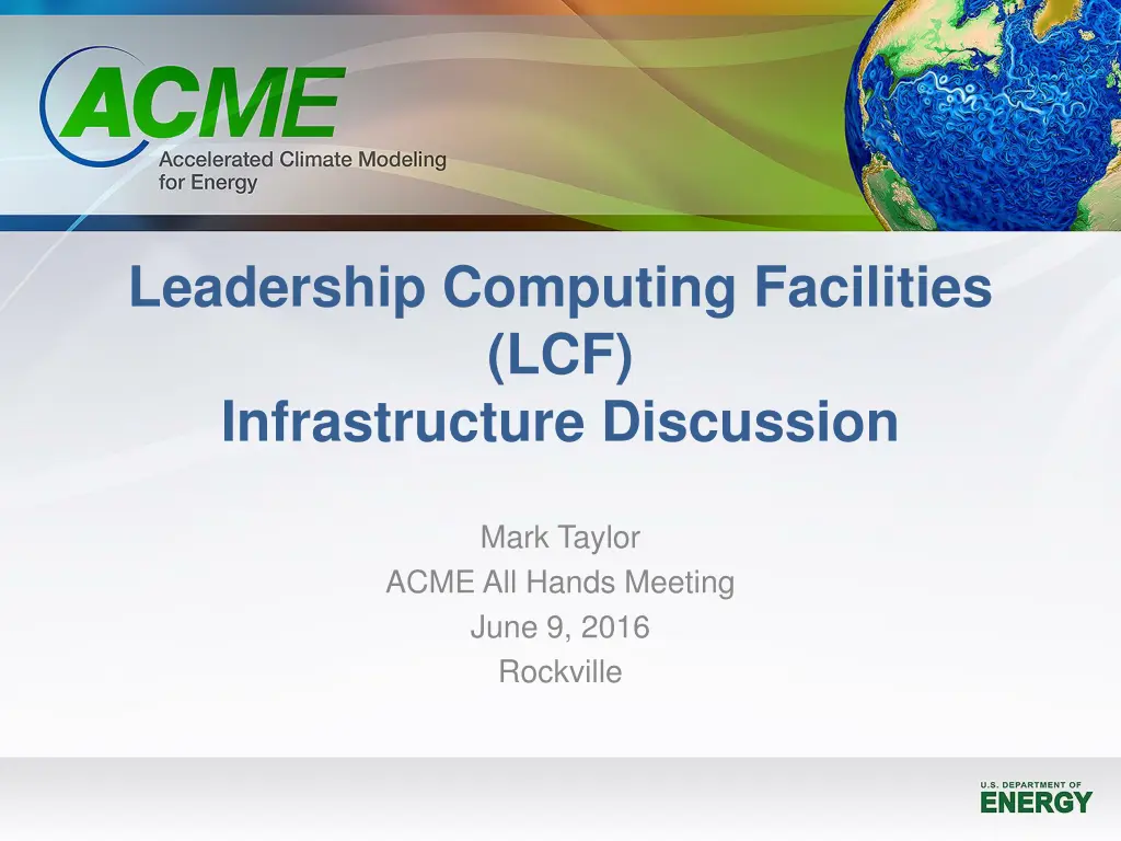 leadership computing facilities