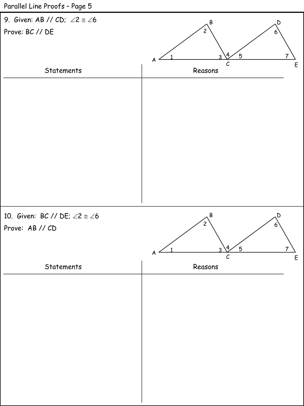 parallel line proofs page 5
