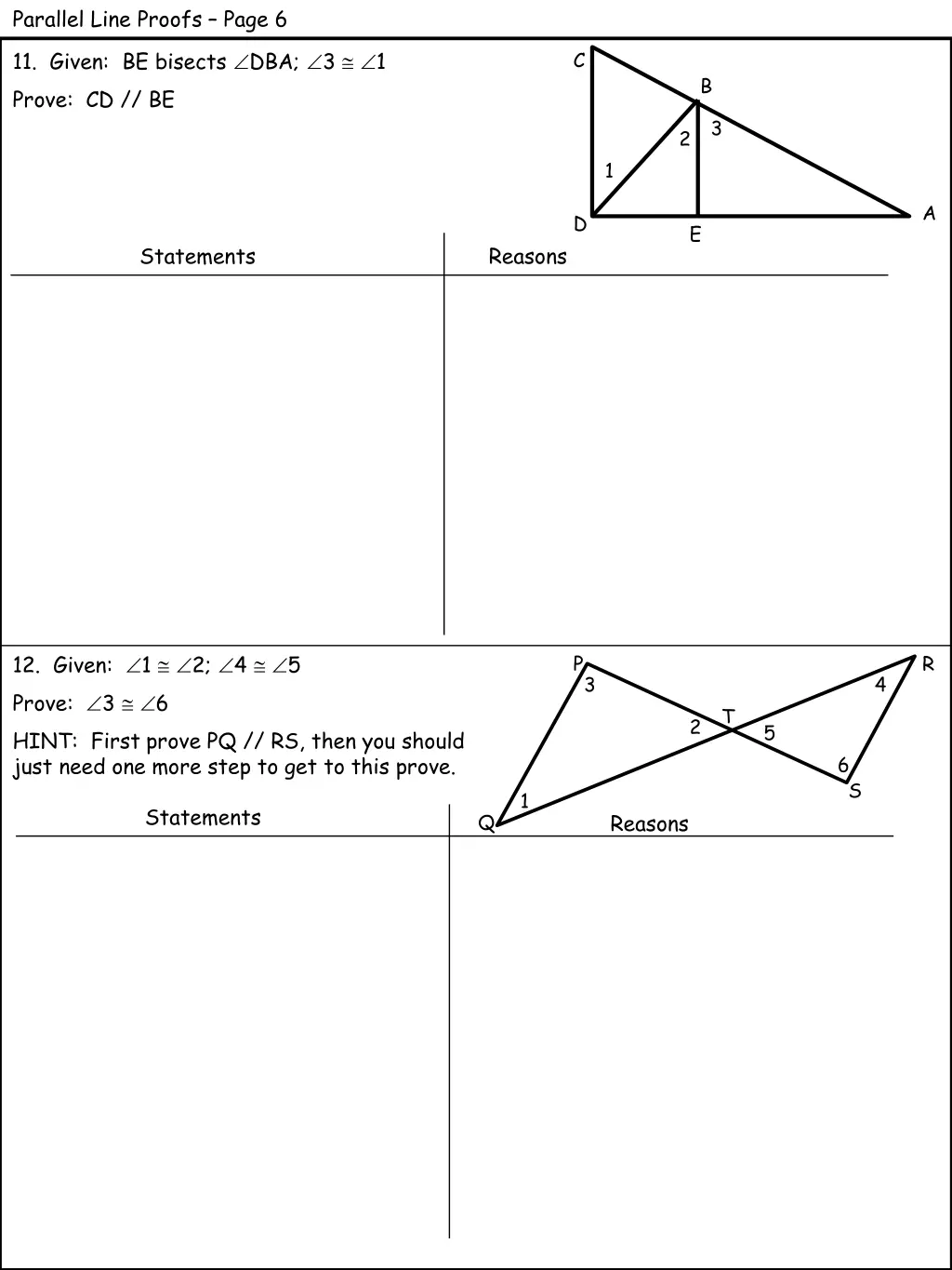 parallel line proofs page 6