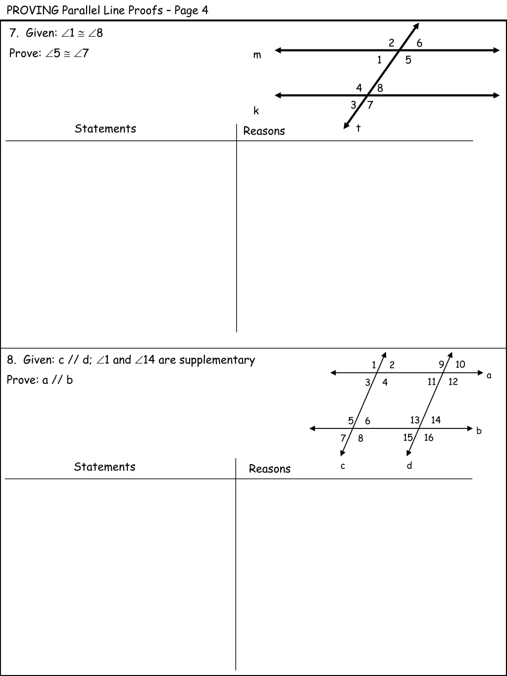 proving parallel line proofs page 4