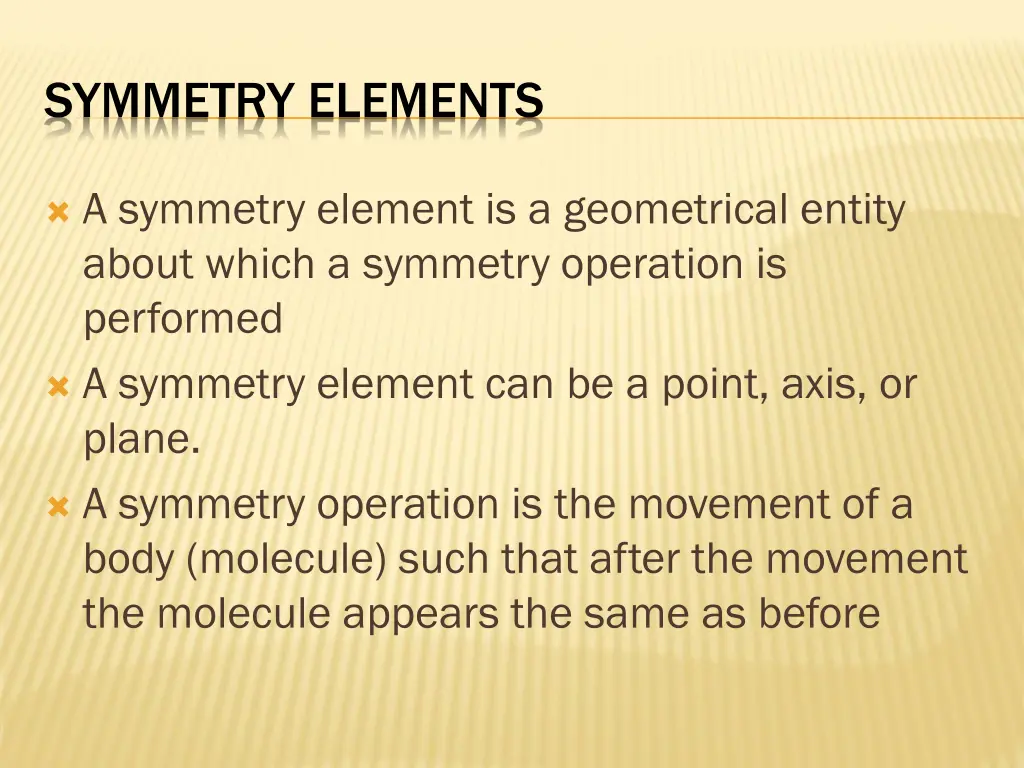 symmetry elements