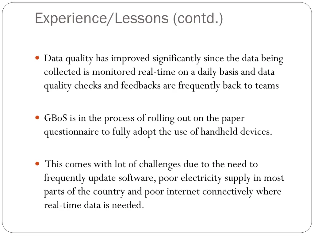 experience lessons contd 1