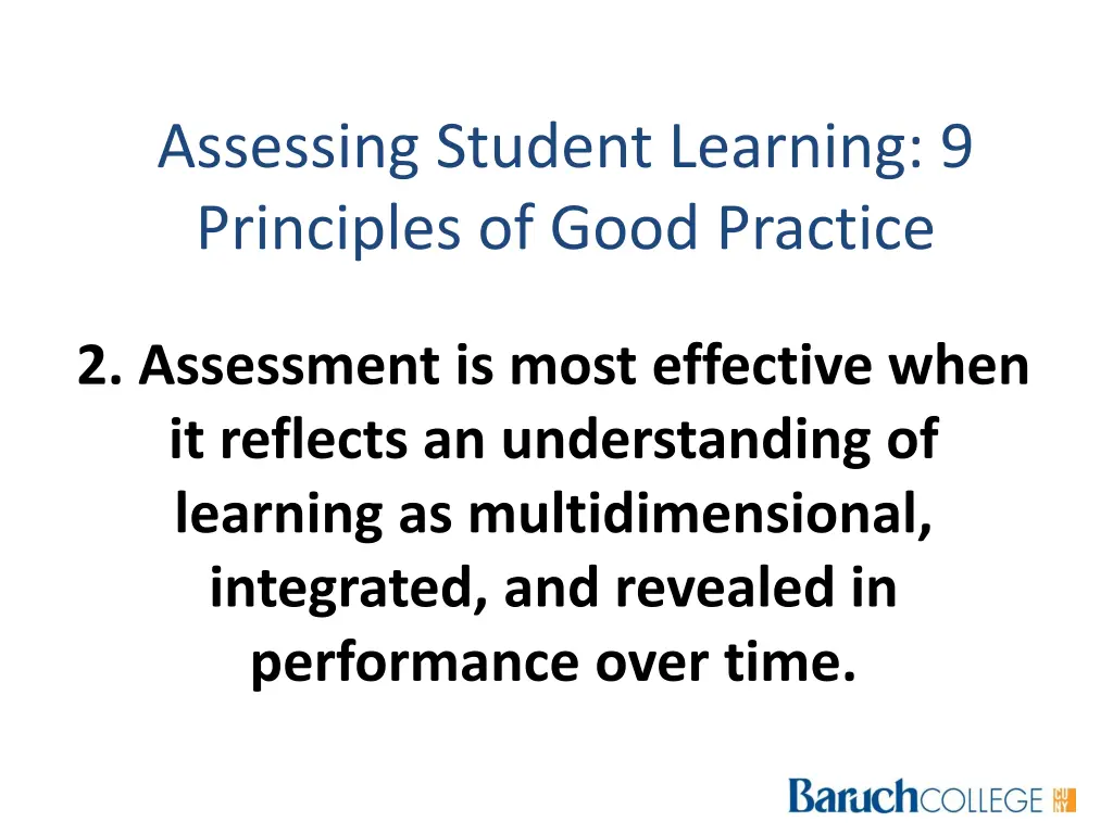 assessing student learning 9 principles of good 1