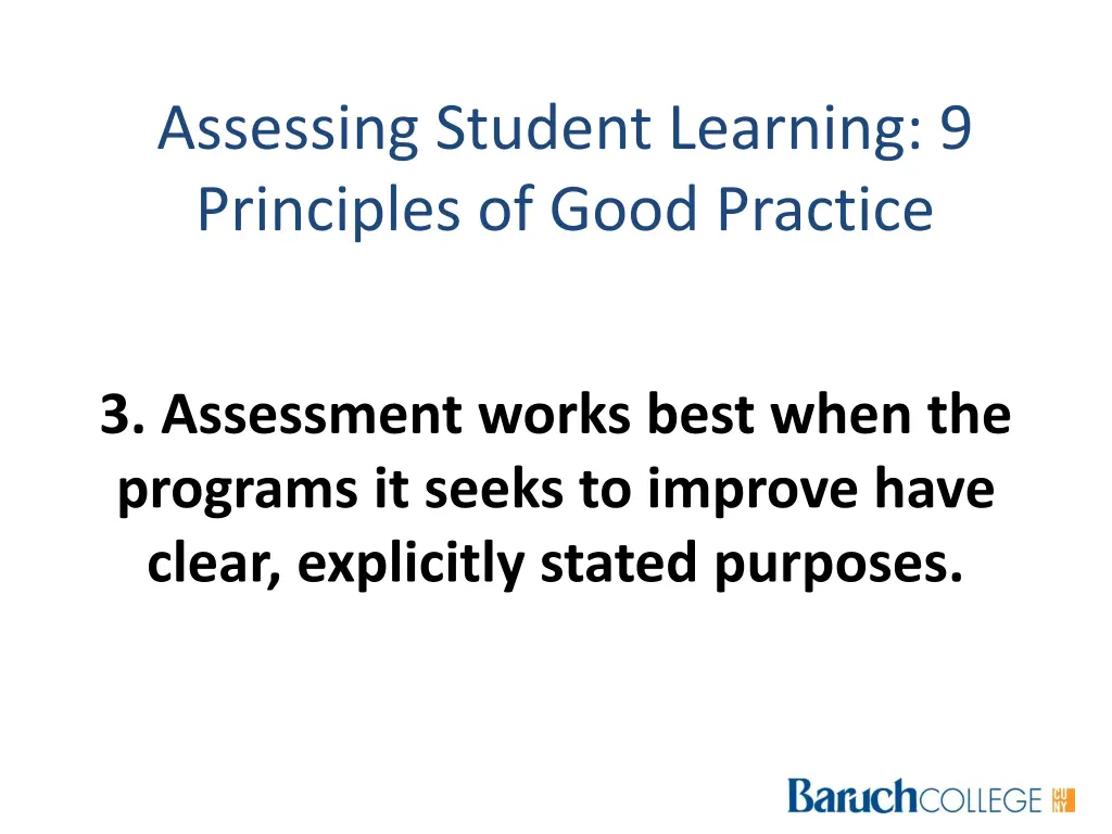 assessing student learning 9 principles of good 2