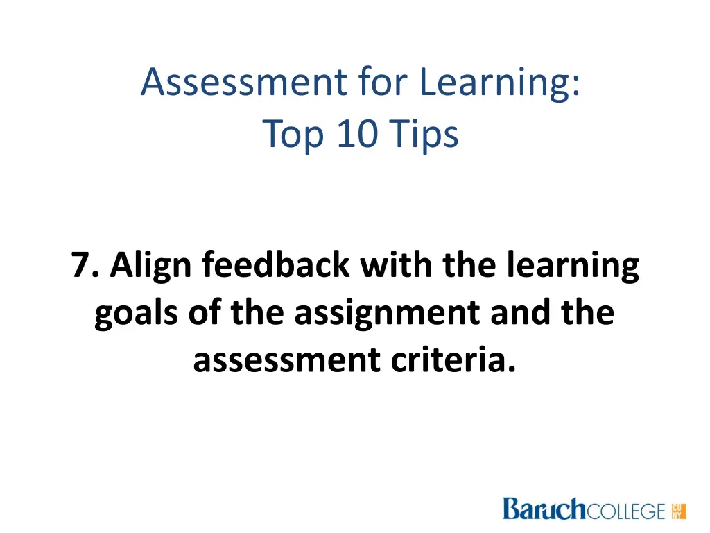 assessment for learning top 10 tips 5