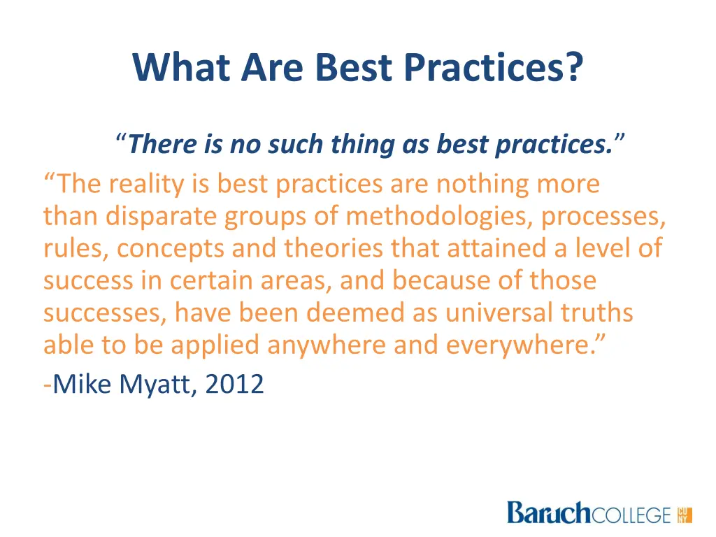 what are best practices