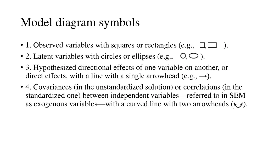 model diagram symbols