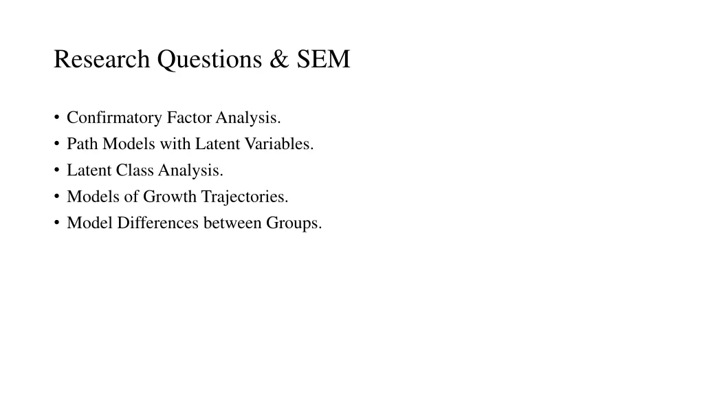 research questions sem