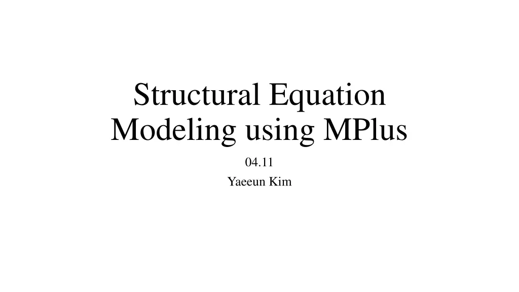 structural equation modeling using mplus