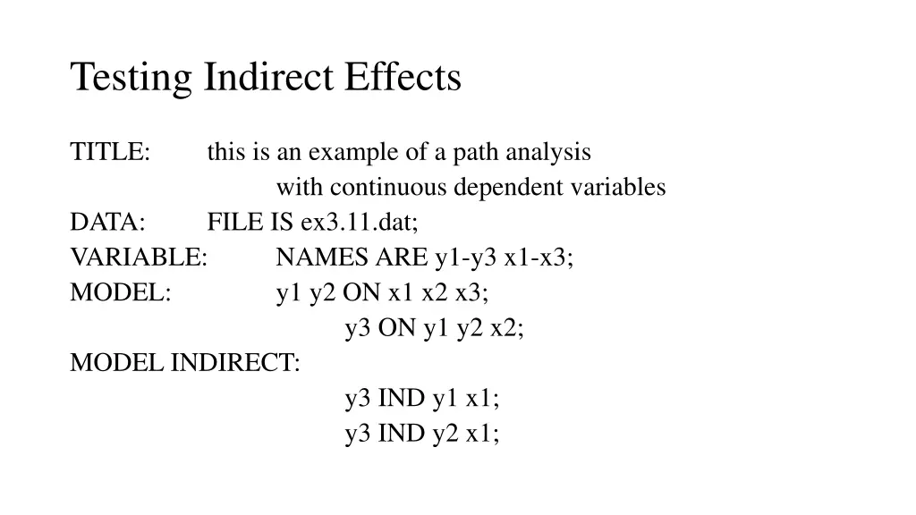 testing indirect effects