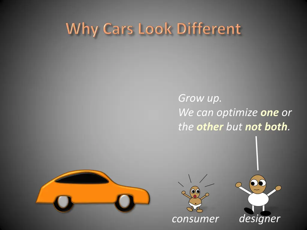 grow up we can optimize one or the other