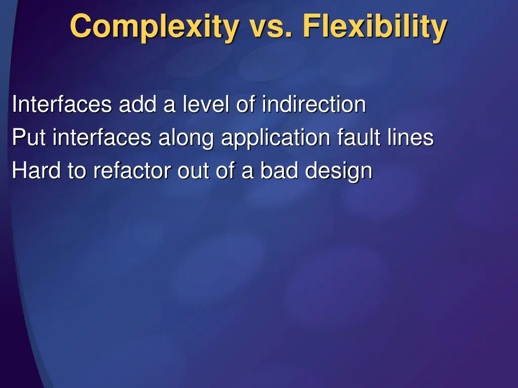 complexity vs flexibility