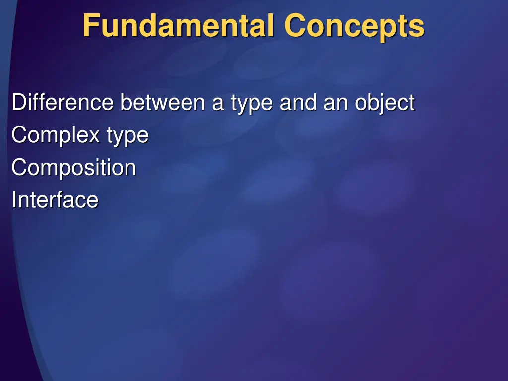 fundamental concepts