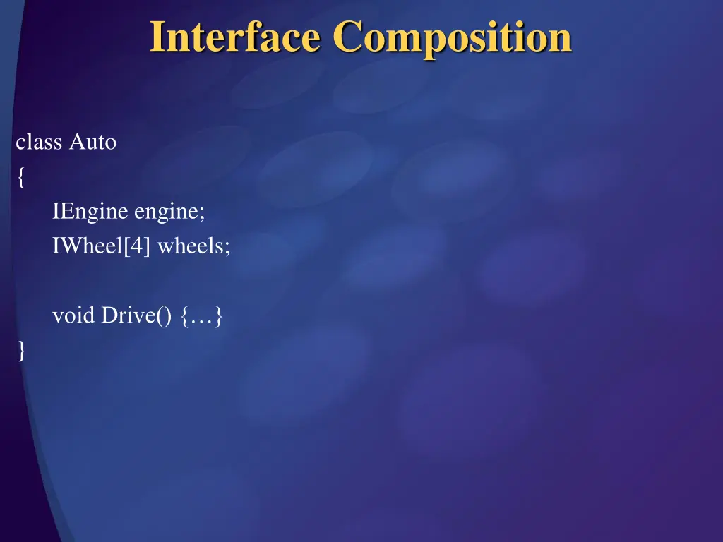 interface composition