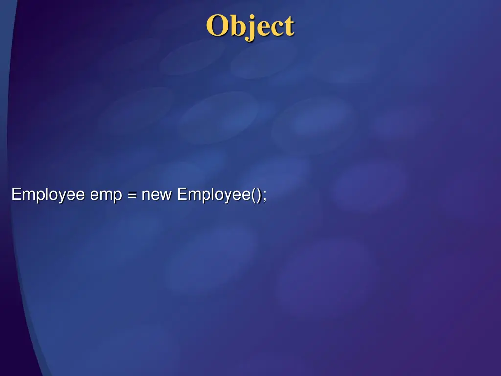 object