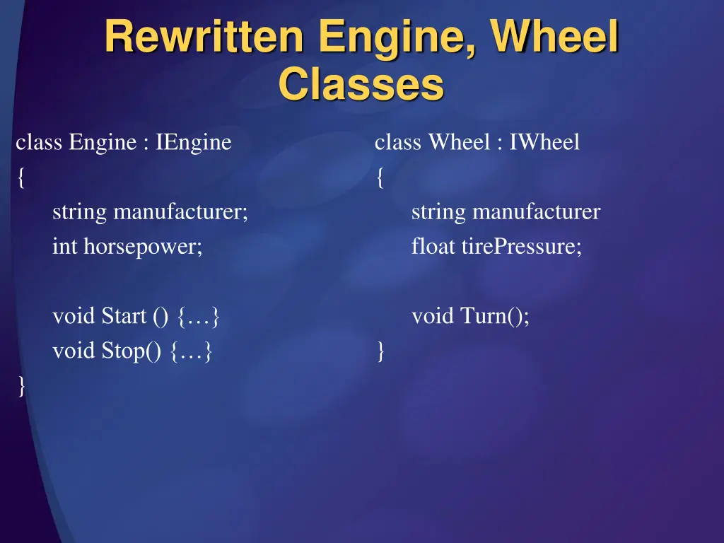 rewritten engine wheel classes