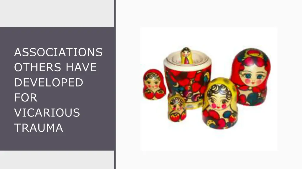 associations others have developed for vicarious