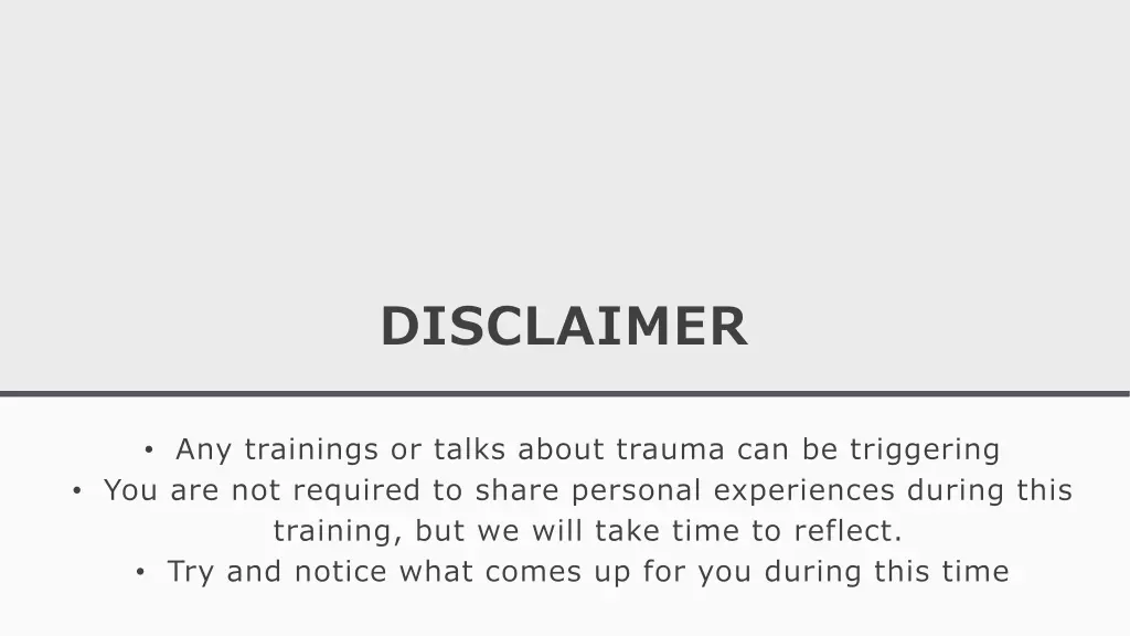 disclaimer