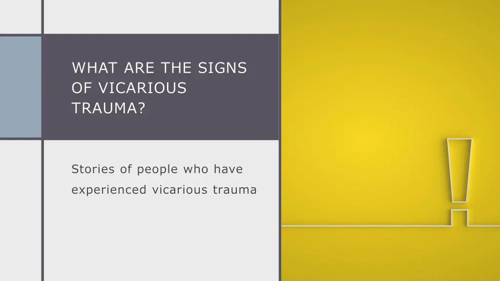 what are the signs of vicarious trauma