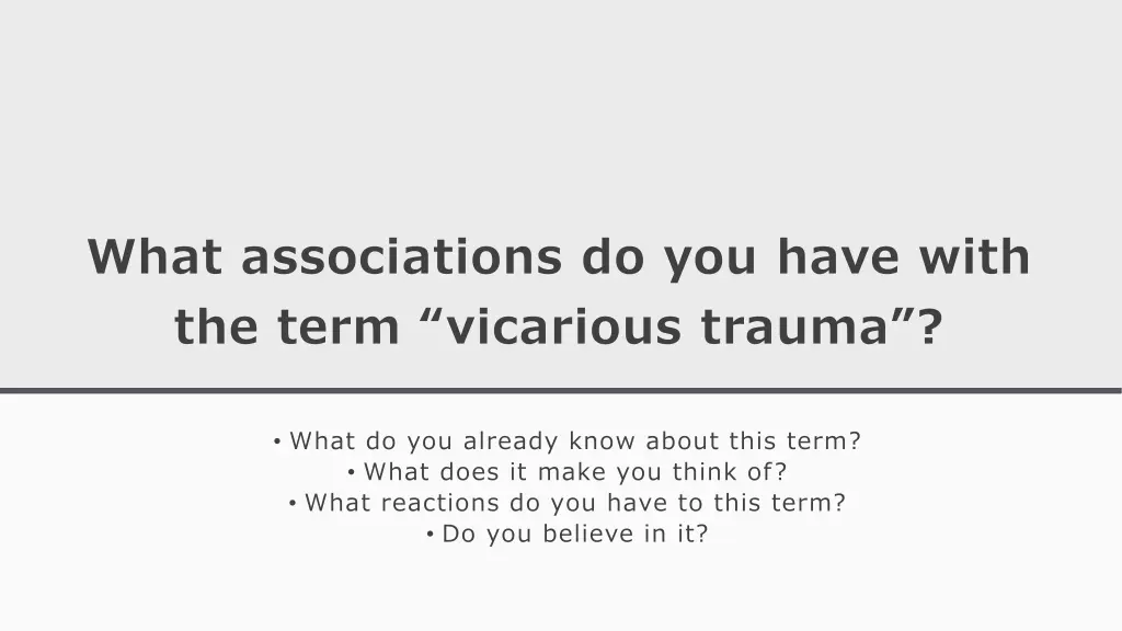 what associations do you have with the term
