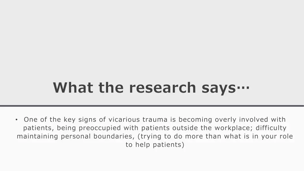 what the research says 1
