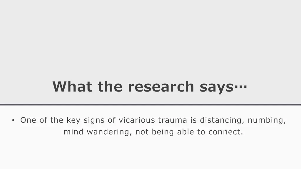 what the research says