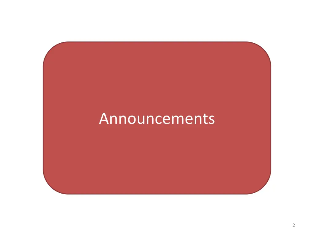 announcements