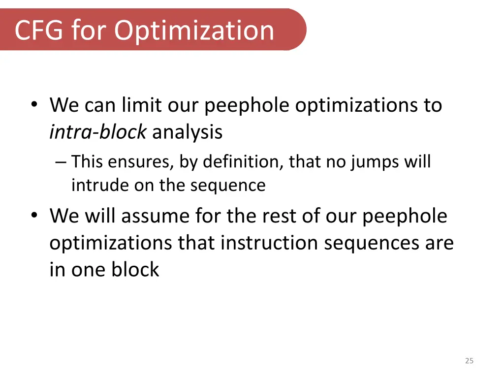 cfg for optimization