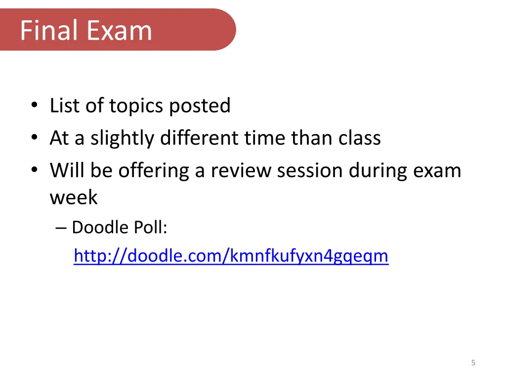 final exam