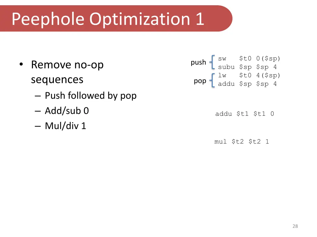 peephole optimization 1