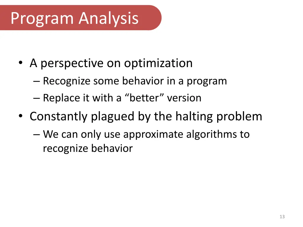 program analysis